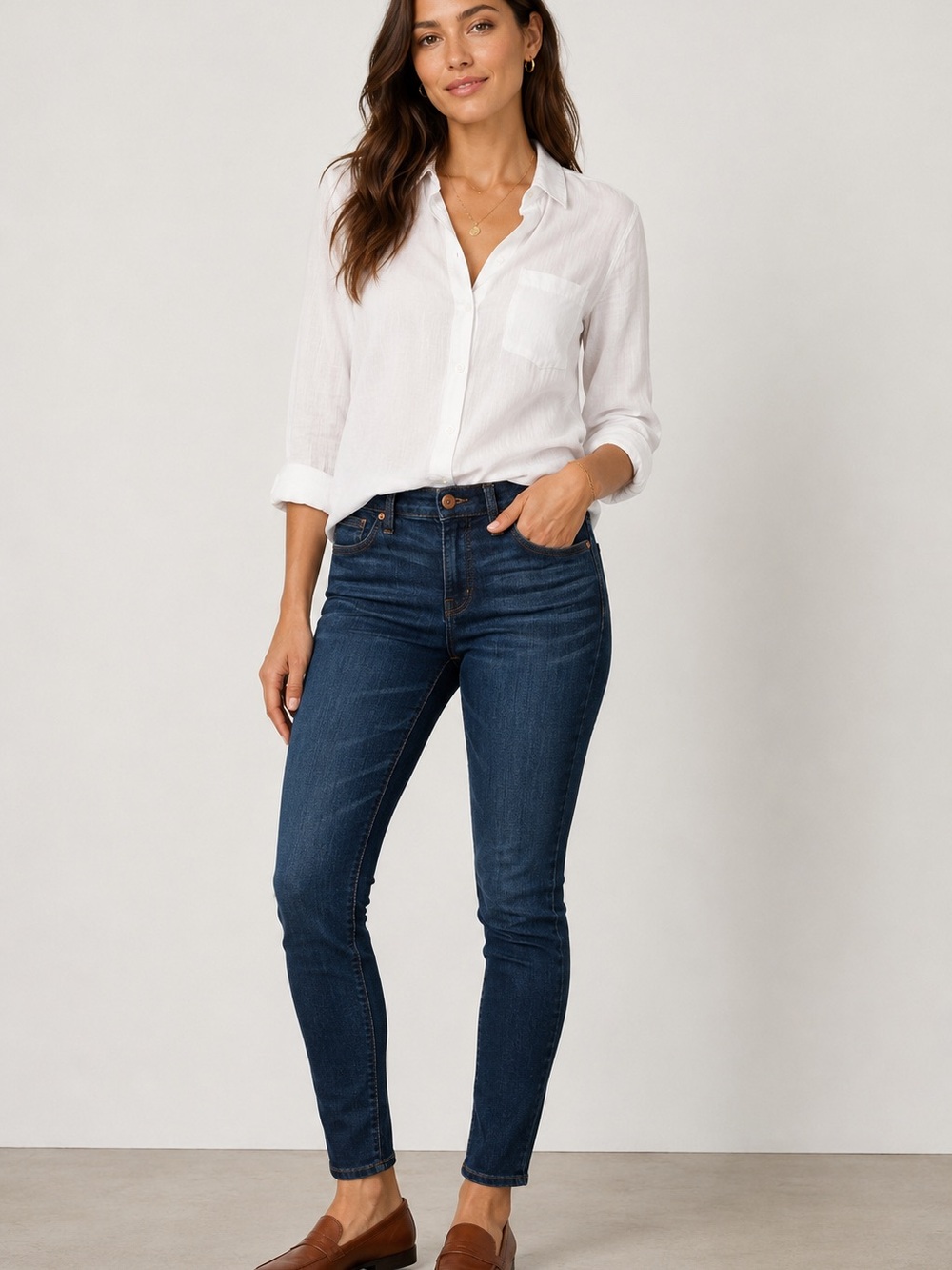Madewell 8” Skinny Jeans – Size 30 – Dark Wash